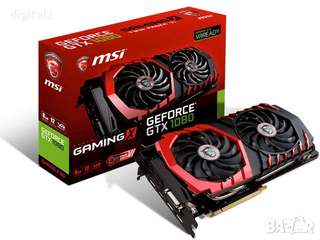 Видеокарта NVIDIA GTX 1080 8 GB GDDR5x MSI  Gaming X , снимка 3 - Видеокарти - 52141239