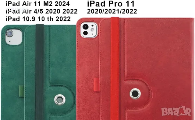 Калъф DINGGUAGUA за Apple iPad Air 11 инча (M2) 2024 iPad Air5 /Air4 /Pro 2020/2022 10,9",тъмнозелен, снимка 9 - Таблети - 48498176