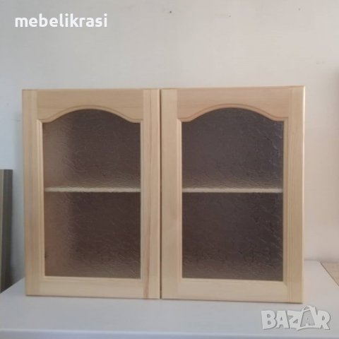 Горен кухненски шкаф 60 см. изработен изцяло от иглолистна дървесина Бял Бор/ЧАМ/.Наличен!, снимка 3 - Шкафове - 40979262