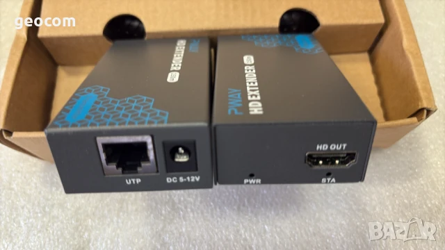 P-Way HDMI екстендер през FTP RJ-45 (Cat 5e/6/7/8, до 150м,Комплект), снимка 6 - Кабели и адаптери - 50765720