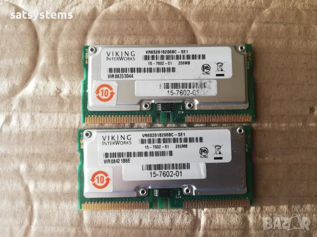 LOT OF 2 15-7602-01 Viking 256MB PC800 800MHz RDRAM Memory VR6S2818208BC-SE1