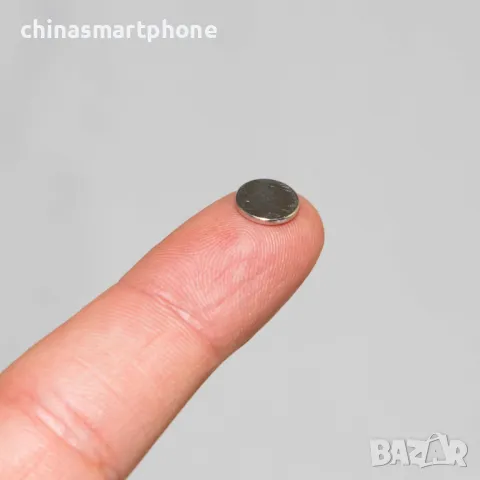 Неодимов магнит 9.5x1.15mm N52 1200-1600Gs 0.58гр микро цилиндър | moqtmagazin.com, снимка 2 - Други машини и части - 47698371