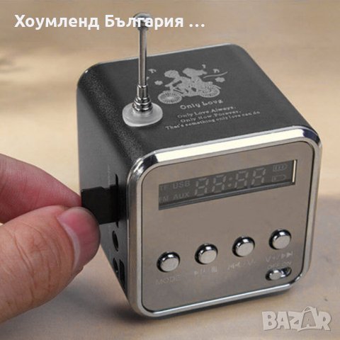 Мини радио и Blouetooth колонка кубче, снимка 4 - Bluetooth тонколони - 39229647