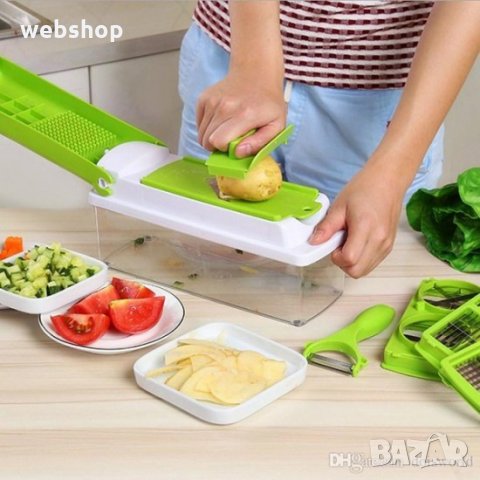 КУХНЕНСКО РЕНДЕ 10 В 1 NICER DICER PLUS, КОМПЛЕКТ С ПРИСТАВКИ, снимка 1
