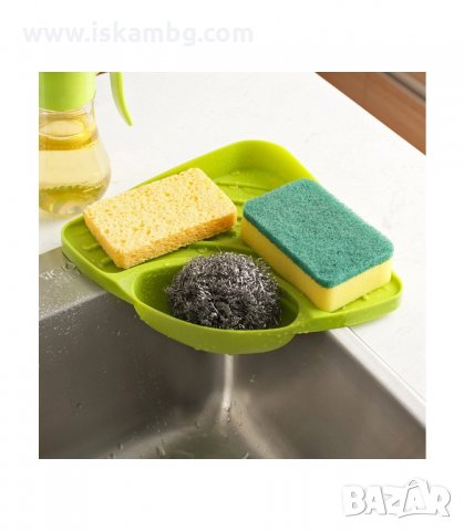 ЪГЛОВА ПОСТАВКА ЗА ГЪБА ЗА МИВКА С ДРЕНАЖЕН ОТВОР - код 02001, снимка 12 - Други стоки за дома - 33966305