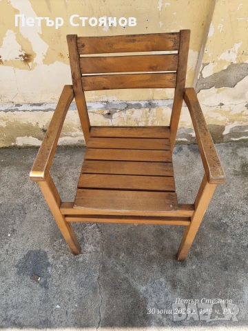 Масивни Дървени Столове, снимка 3 - Градински мебели, декорация  - 50850896