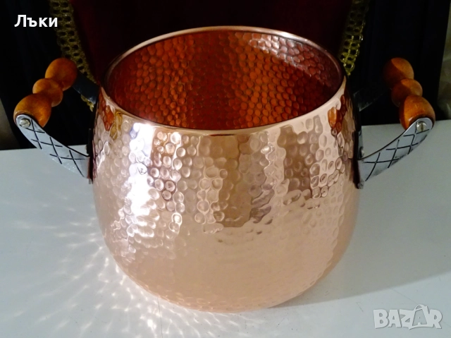 Медна тенджера 6 л.,1кг.,чиста червена мед. , снимка 11 - Антикварни и старинни предмети - 52587280