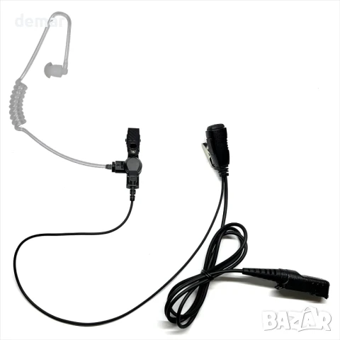 Слушалка ULSOUMAX Air Acoustic Tube, съвместима с Motorola, микрофон с бутон PTT