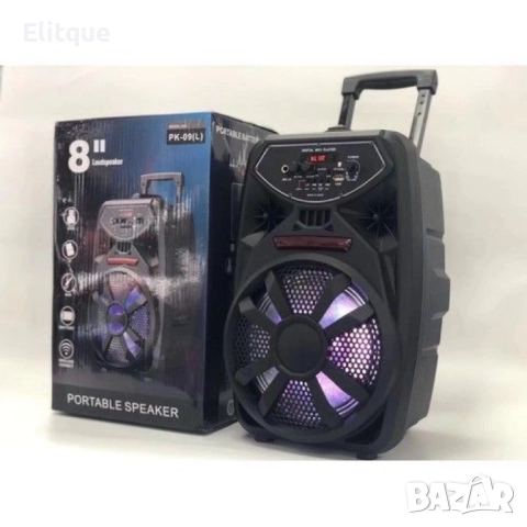 Преносим Bluetooth високоговорител с вход за микрофон PK-09(L)