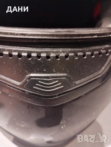 Мото каска черен мат размерXL61, с вградени слънчеви очила освен предпазна слюда.Делта спорт, снимка 4 - Аксесоари и консумативи - 53238719