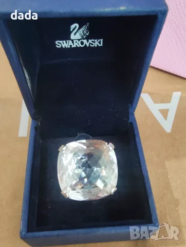 Swarovski пръстен Merlin с голям кристал размер 58, снимка 3 - Пръстени - 56116070