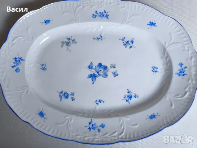 Овална чиния Meissen, снимка 2 - Чинии - 49579833