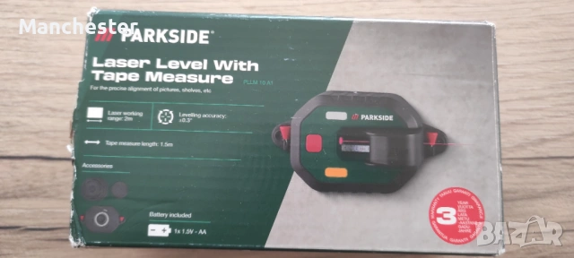 Лазерна ролетка Parkside , снимка 3 - Измервателни инструменти - 53132002