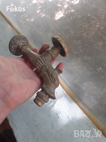 Стар бронзов кран лъв дракон, снимка 6 - Антикварни и старинни предмети - 53366512