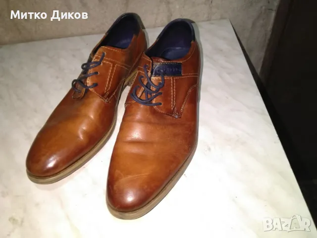 Bugatti маркови обувки естествена кожа №43 стелка 28см отлични като нови, снимка 2 - Официални обувки - 50415021