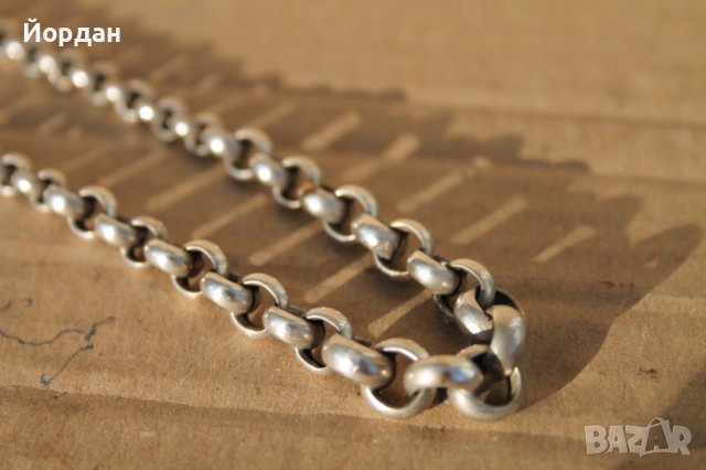 Сребърен синджир , снимка 2 - Колиета, медальони, синджири - 44497426