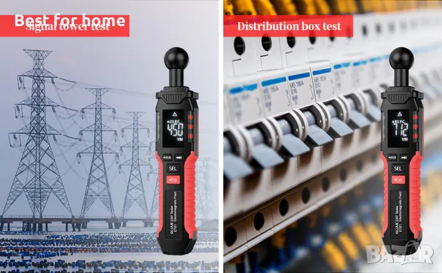 QLUUE EMF Meter Уред за измерване на електромагнитно излъчване, снимка 3 - Други инструменти - 47446370