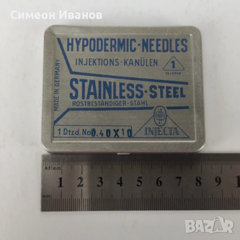 Стари игли за спринцовка Injekta Германия 12 броя #5963, снимка 6 - Други ценни предмети - 50473751