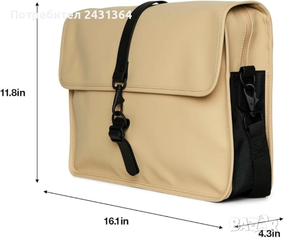 Чанта Rains Messenger Sand, снимка 3 - Чанти - 52403495