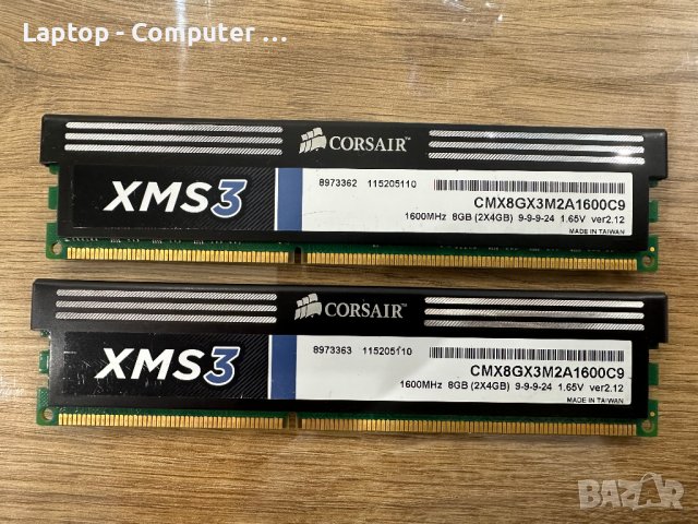 Corsair XMS3 8GB (2x4GB) DDR3 1600MHz, снимка 2 - RAM памет - 44483013