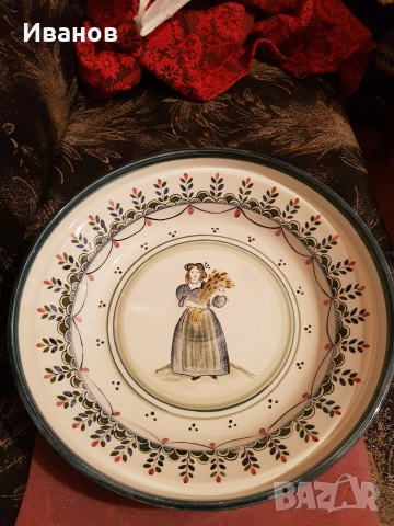 Голяма нова ретро чиния от 1989 година , снимка 9 - Антикварни и старинни предмети - 52924483