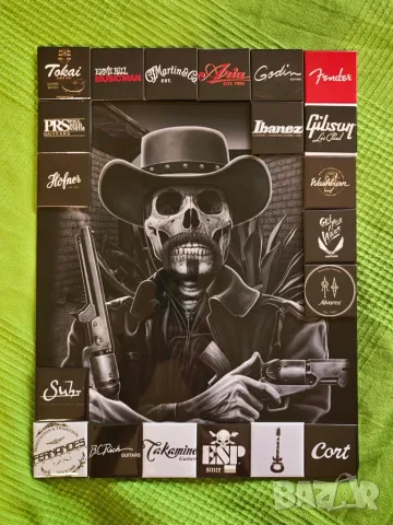 Guitar Brands Magnet Metal Thin Sign