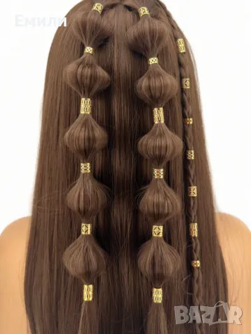 20 броя украшения аксесоари за коса в златист цвят , снимка 1