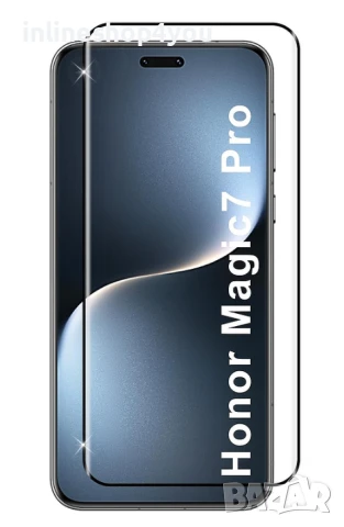 5D Извит Стъклен Протектор за Дисплей за Honor Magic7 Pro, снимка 4 - Фолия, протектори - 50825775