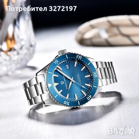 PAGANI DESIGN DIVER'S автоматичен часовник с Японски маханизъм SEIKO NH35,стъкло сапфир,водоустойчив, снимка 2 - Мъжки - 41681498