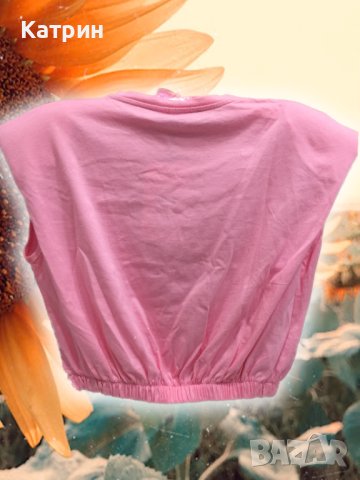 Блузка ,,Pink Barbie"с мотив верижка, размер S-M, 100 % памук, снимка 3 - Тениски - 41385343
