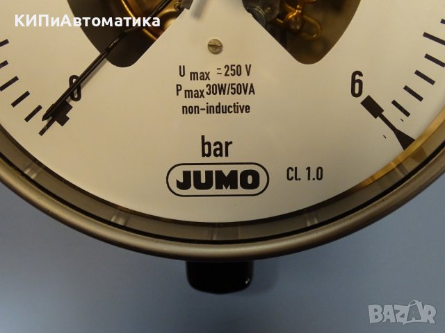 Ел. контактен Манометър JUMO Ф160, 6 bar pressure gauge with alarm contact, снимка 4 - Резервни части за машини - 39374033