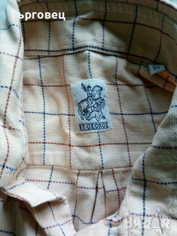 Бежова риза-каре-100% памук, снимка 3 - Ризи - 36343812