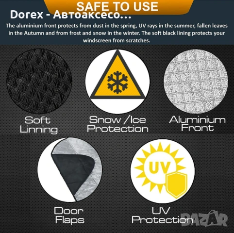 Термо сенник за предно стъкло на автомобил , снимка 5 - Аксесоари и консумативи - 53609024