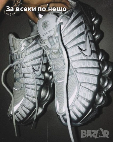 Nike Shox TL Мъжки Маратонки С Кутия👟Мъжки Спортни Обувки Сиво Код S415, снимка 4 - Маратонки - 53265772