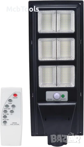 Улична соларна лампа със соларен панел и стойка 300W, 15 000mAh, 6500K, снимка 5 - Соларни лампи - 50789438