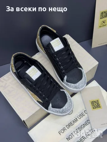 Golden Goose  Дамски Маратонки Със Златен И Сребърен Глитер👟Дамски Спортни Обувки Код E97, снимка 5 - Маратонки - 55795391