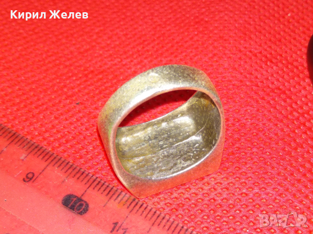 ВЕЛИКОЛЕПЕН ХУДОЖЕСТВЕНО ОРНАМЕНТИРАН МАСИВЕН СРЕБЪРЕН ПРЪСТЕН СРЕБРО 925 РЪЧНА АРТ ИЗРАБОТКА 43763, снимка 9 - Пръстени - 44613103