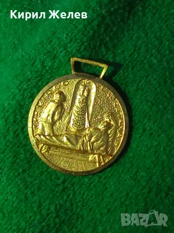 СТАР ПОЗЛАТЕН РЕЛИГИОЗЕН КАТОЛИЧЕСКИ МЕДАЛИОН МЕДАЛ 18157, снимка 8 - Колекции - 31026522