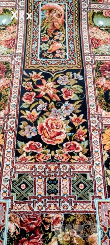 Ръчно тъкан копринен килим.Антика за ценители., снимка 4 - Килими - 53487927