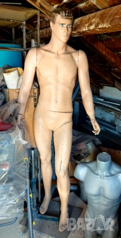 Манекен мъжки Витринен, Цял ръст, стойка