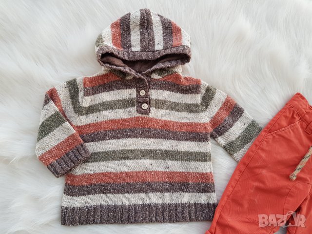Пуловер TU и ватиран панталон 3-6 месеца , снимка 4 - Комплекти за бебе - 34594920