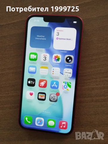 Apple iPhone 13 (128GB) Red (батерия 86%) 