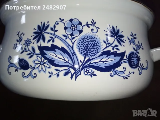 Емайлирана тенджера - ретро, снимка 2 - Съдове за готвене - 48639058