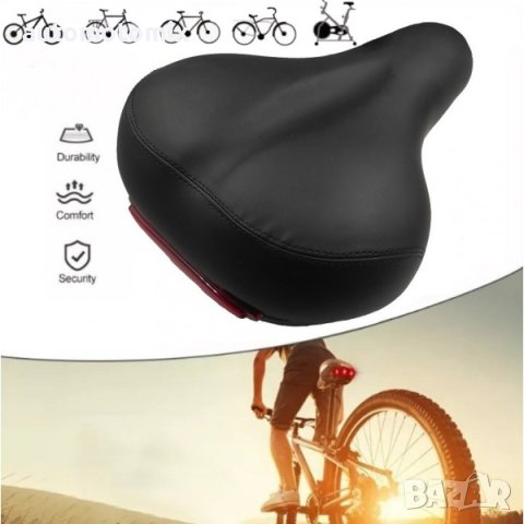 Вело седалка с вградени задни лед светлини.