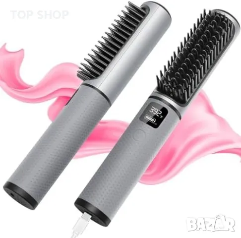 Нова Компактна безжична четка за коса с бързо загряване за жени прическа