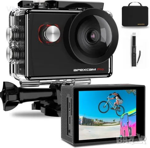 Apexcam M90 Pro EIS Екшън камера 4K 20MP WIFI за спорт 170° широкоъгълна 40M Водоустойчива с дистанц