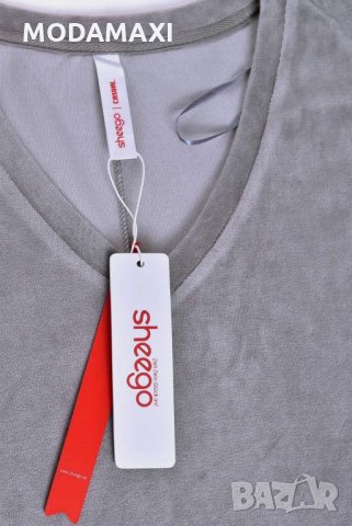 3XL Нова  блуза Sheego в сиво, снимка 7 - Блузи с дълъг ръкав и пуловери - 35746837