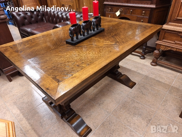 УНИКАТ! Маса за трапезария с богата дърворезба , снимка 7 - Маси - 51964437
