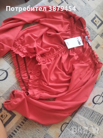 Дамска червена блузка, снимка 2 - Блузи с дълъг ръкав и пуловери - 44404331