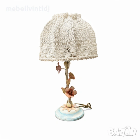 Настолна лампа в ретро/шаби шик стил, снимка 2 - Настолни лампи - 53769844